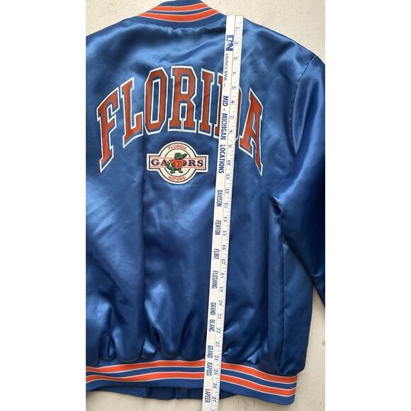 Vtg Locker Line Florida Gators Satin Bomber Jacket L Custom Patches Pins 90s USA - Picture 6 of 16